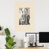 2 Essenbomen Cornwall Eleanor Hughes Nadruk Poster (Thuiskantoor)