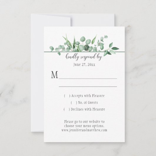 #2 Eucalyptus Envy Waterverf RSVP (Achterkant)