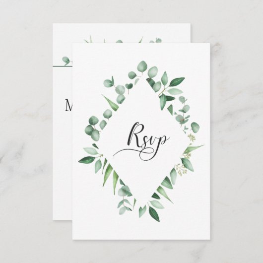 #2 Eucalyptus Envy Waterverf RSVP (Voorkant / Achterkant)