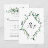 #2 Eucalyptus Envy Waterverf RSVP Kaartje (Voorkant / Achterkant)