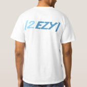 "2 EZY" mannen blauw tweezijdig polio shirt (Achterkant)