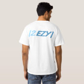 "2 EZY" mannen blauw tweezijdig polio shirt (Achterkant volledig)