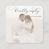 2 Faded Foto's QR Code Website Online Bruiloft RSV Informatiekaartje (Achterkant)