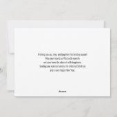 2 Familie Foto's Collage Naam Merry Christmas Feestdagenkaart (Achterkant)