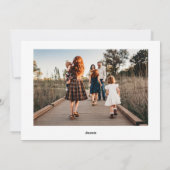 2 Familie Foto's Happy Valentine's Day Script Feestdagenkaart (Achterkant)