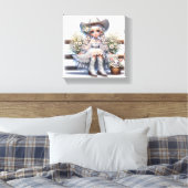 #2 Fantasie cowgirl Canvas Afdruk (Insitu (Slaapkamer))