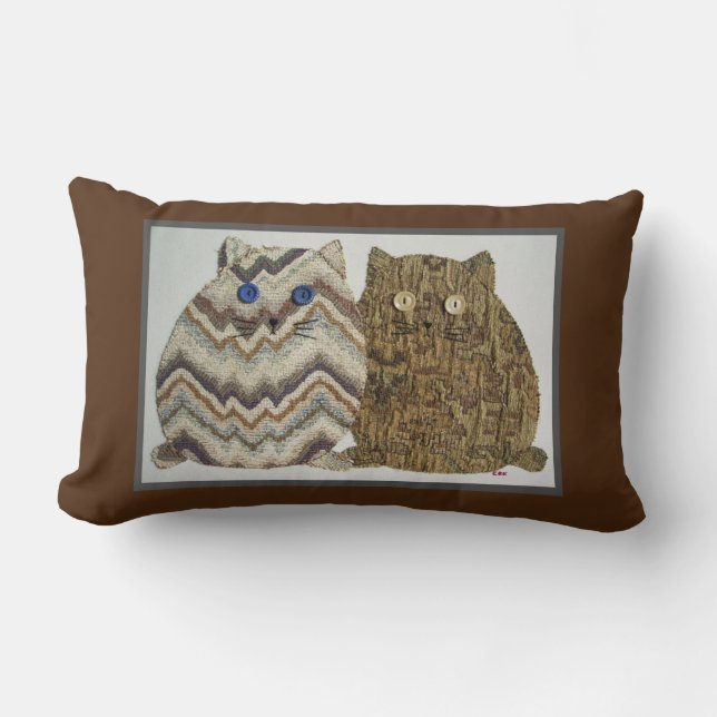 2 Fat Cats #1 Kussen (Voorkant)