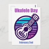 2 feb. - Ukelele Dag Briefkaart (Voorkant / Achterkant)