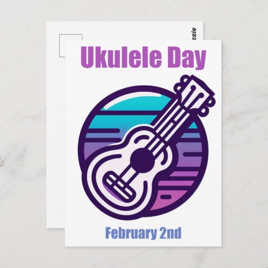 2 feb. - Ukelele Dag Briefkaart (Voorkant / Achterkant)