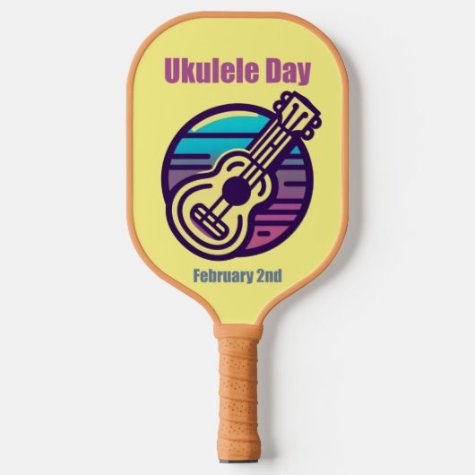 2 feb. - Ukelele Dag Pickleball Paddle (Voorkant)