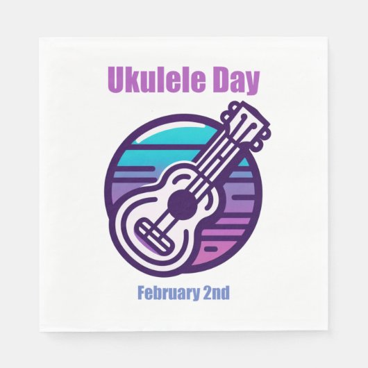 2 feb. - Ukelele Dag Servet (Voorkant)