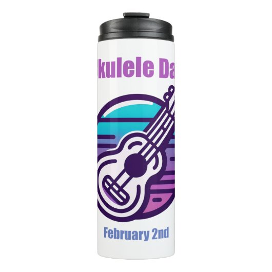 2 feb. - Ukelele Dag Thermosbeker (Voorkant)