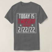 2 februari 2022 2222 22 Happy Twosday 2022 2s Day T-shirt (Design voorkant)