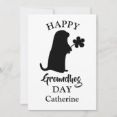 2 februari | Happy Groundhog Day Persoonlijke naam Feestdagenkaart (Voorkant)