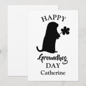 2 februari | Happy Groundhog Day Persoonlijke naam Feestdagenkaart (Voorkant / Achterkant)