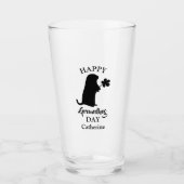 2 februari | Happy Groundhog Day Persoonlijke naam Glas (Voorkant)