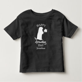 2 februari | Happy Groundhog Day Persoonlijke naam Kinder Shirts