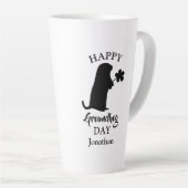 2 februari | Happy Groundhog Day Persoonlijke naam Latte Mok (Rechterhoek)