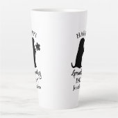 2 februari | Happy Groundhog Day Persoonlijke naam Latte Mok (Voorkant)