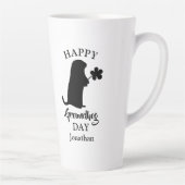 2 februari | Happy Groundhog Day Persoonlijke naam Latte Mok (Rechts)