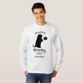 2 februari | Happy Groundhog Day Persoonlijke naam T-shirt (Voorkant volledig)