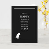 2 februari, Humoristische Dag Groundhog Kaart (Gele Bloem)