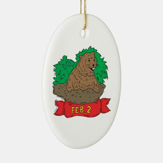 2 februari keramisch ornament (Rechts)