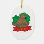 2 februari keramisch ornament (Voorkant)