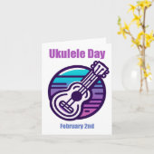 2 februari - Ukulele-dag Kaart (Gele Bloem)