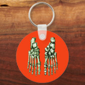 2 Feet omlaag groen Sleutelhanger (Voorkant)