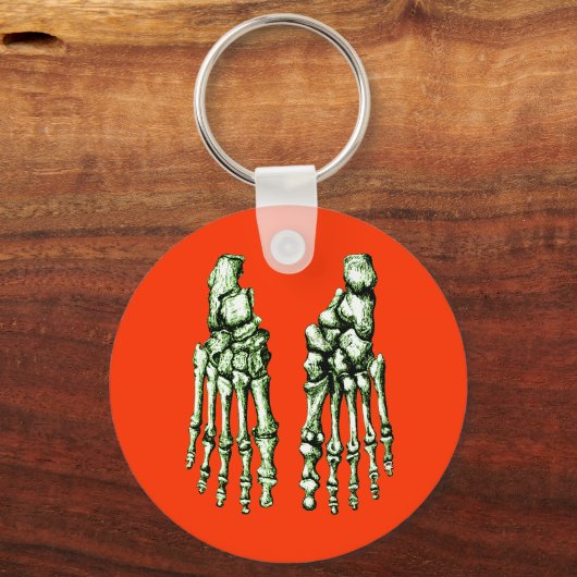 2 Feet omlaag groen Sleutelhanger (Voorkant)