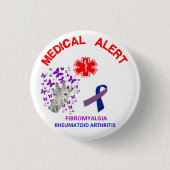 2 Fibromyalgie en reumatoïde artritis Button (Voorkant)