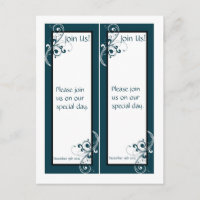 2 filigraan marine / witte bruiloft Bladwijzer