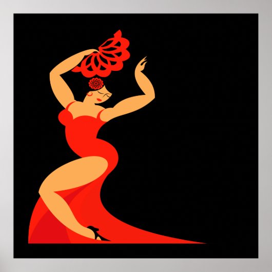 #2 Flamenco Dancer Poster Lg. (Voorkant)