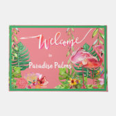 2 Flamingo Paradise Beach House Doormat Deurmat (Voorkant)
