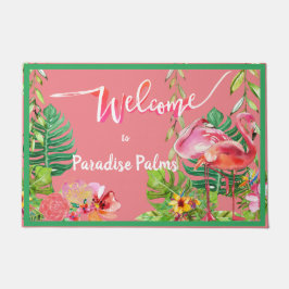 2 Flamingo Paradise Beach House Doormat Deurmat