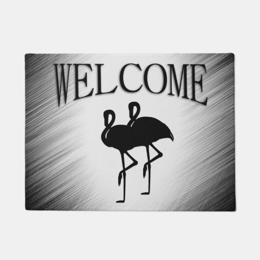 2 flamingo's deurmat (Voorkant)