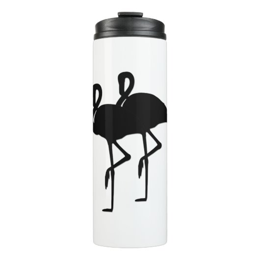 2 flamingo's thermosbeker (Voorkant)