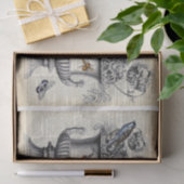 2 Floral Urns op één vel deklaag Tissuepapier (Geschenk)