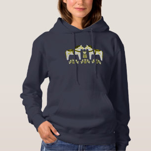 2 Folk Dala Horses, zwart/wit/geel/Andalusiaans Hoodie