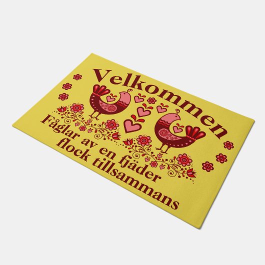 2 Folk Fåglar av en fjäder, Velkommen/rød Deurmat (Schuin)