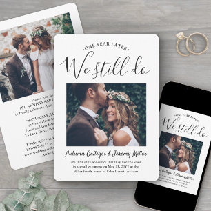 2 Foto 1e jubileumfeest We Still Do Wedding Kaart