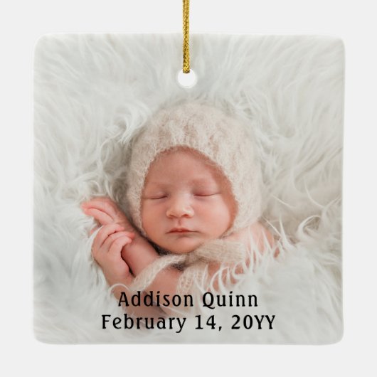 2 Foto 1st Xmas Grandouders Script Faux Marble Keramisch Ornament (Achterkant)