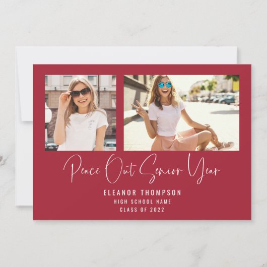 2 Foto 2022 Afstuderen rood Aankondiging (Voorkant)