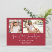 2 Foto 2022 Afstuderen rood Aankondiging (Staand voorkant)