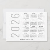 2 Foto 2026 Kalender Baby Eerste Kerst Feestdagenkaart (Achterkant)
