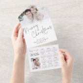 2 Foto 2026 Kalender Christmas Alles in één Kaart (Afscheurbaar)