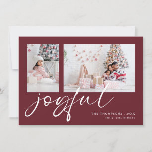 2 Foto 2026 Kalender Joyful Christmas Bourgogne Feestdagenkaart