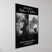 2 Foto 25th Wedding Jubileum Welcome Sign Folie Afdrukken (Laagn)