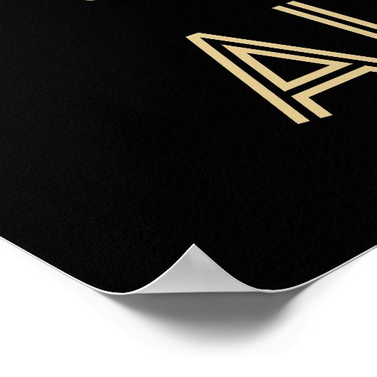 2 Foto: 50-jarige zwarte & gouden 24x36 Poster (Hoek)